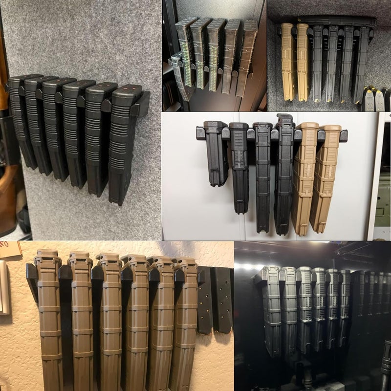 DINGDOON ABS Magazine Holder, Ar Magazine Holder for Gun Safe, Mag Storage Rack for Pmag, Glock, Amend 2, Hexmags, Mftmags, Magpulmag - Image 2